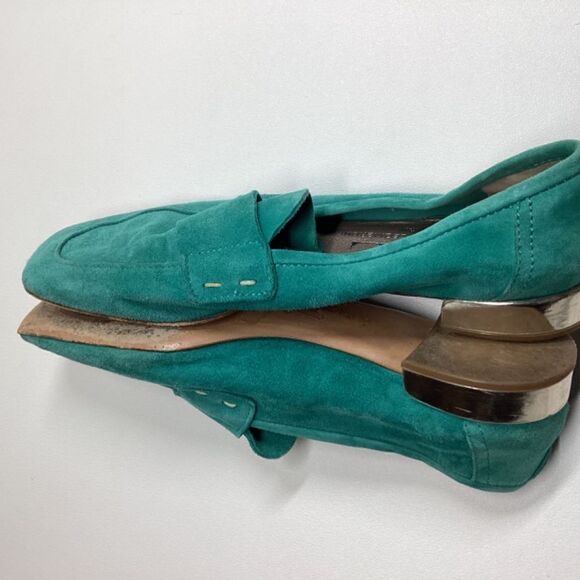 AGL Turquoise Green Suede Loafers‎ Women’s EU 41 / US 10 Classic Slip-On Shoe - Picture 9 of 16
